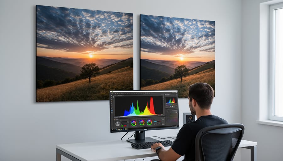 Natural gradient showing smooth tonal transitions from shadow to highlight on textured surface