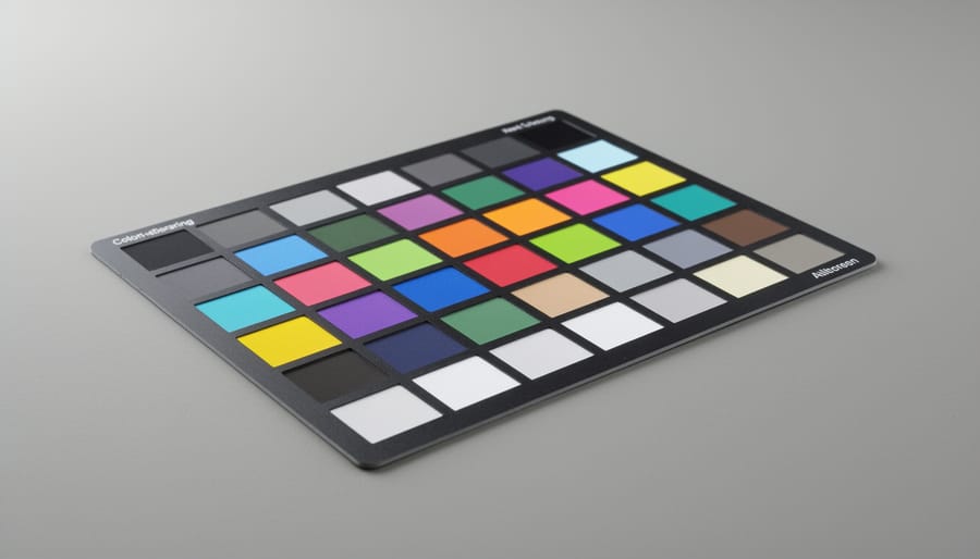 ColorChecker calibration chart showing 24 colored reference squares