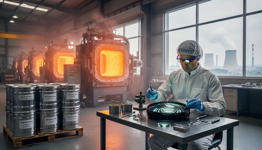 Raw materials and optical glass components used in camera lens manufacturing