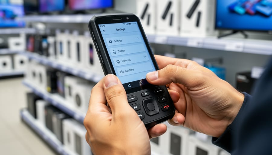 Close-up of hands holding and operating premium compact camera controls