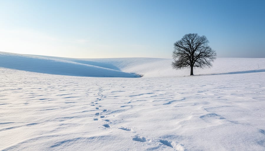 Polar bear on ice floe demonstrating compositional use of scale and negative space in Arctic photography