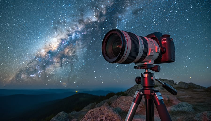 Close-up of wide aperture camera lens showing f/2.8 aperture setting