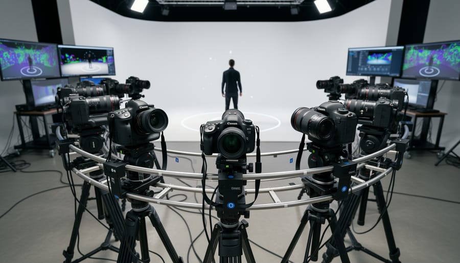 Multi-camera array rig for professional VR photography with wide field of view capture