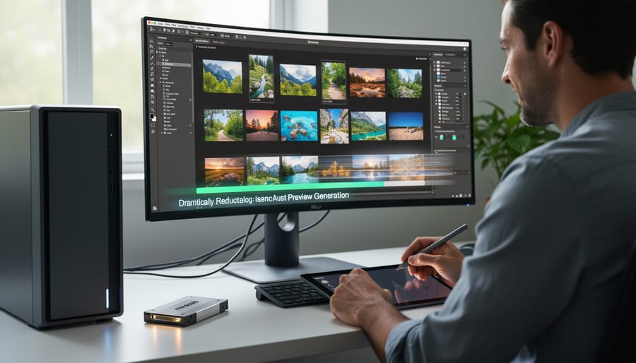 NVMe solid state drive positioned above computer motherboard M.2 slot