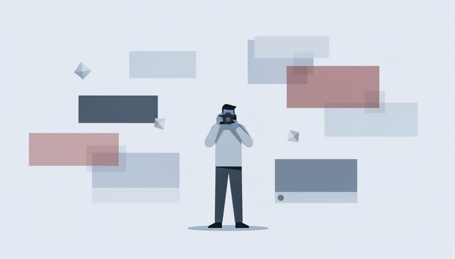 Camera viewfinder display showing content removal notification overlay