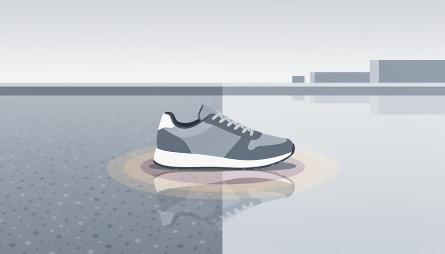 Air Jordan 7 'Infrared' shoe on a concrete sidewalk with puddle reflections in an infrared-inspired cinematic look.